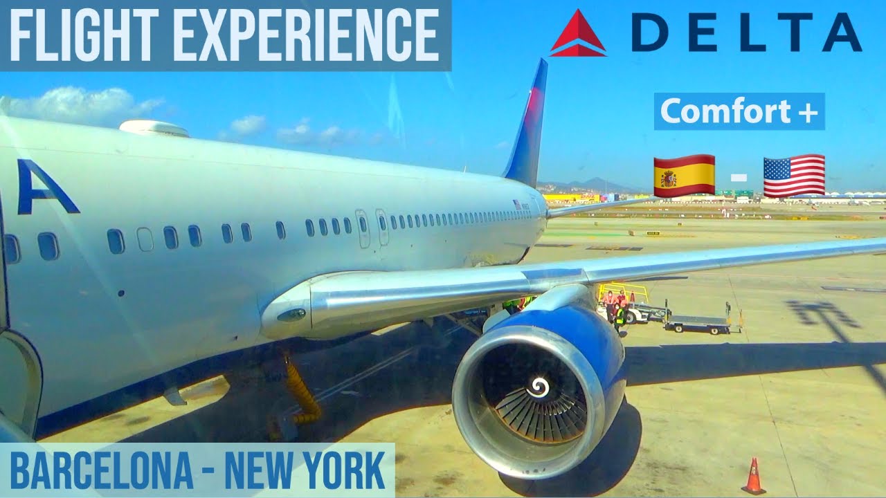FLIGHT EXPERIENCE   DELTA AIR LINES B767-300ER   COMFORT+   BARCELONA ✈️ JFK NEW YORK