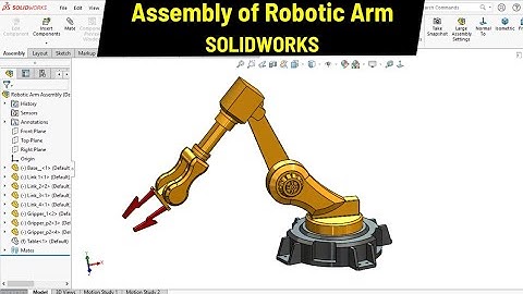 Assembly of Robotic Arm in SOLIDWORKS | Robo CAD