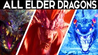 Monster Hunter World: ALL ELDER DRAGON / ALL MONSTERS BOSSES (With Cutscenes) HD