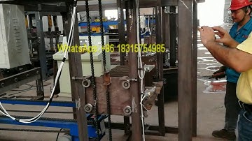 qt4 15s fully automatic hydraulic concrete brick machine test working video with stacker