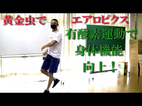 黄金虫のリズムで初心者向けエアロビクス・有酸素運動！健康運動指導士・武蔵野市介護認定審査会委員の鈴木孝一が行う運動指導。オリジナル音楽に合わせて動きを覚え身体機能・心肺機能・認知機能を総合的に向上！