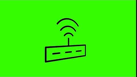 Animated Internet Signals Icon on Green Screen