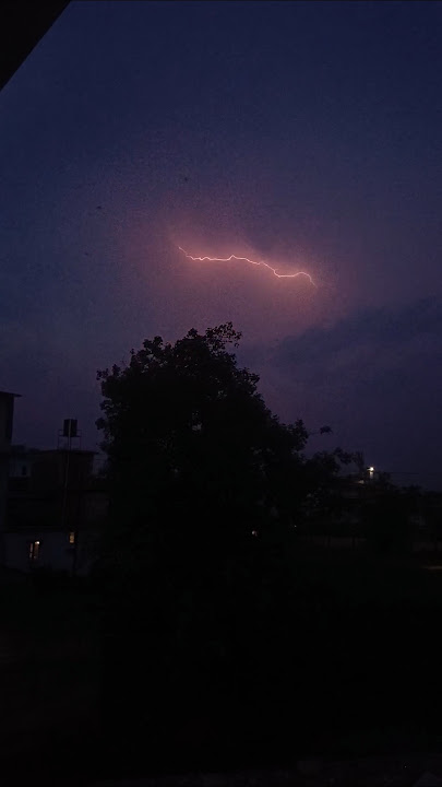 ⚡ Loud & Scary Thunderstorm Caught on Camera ⛈️ | #rain #scary #thunderstorm #lighting