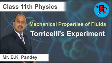 CBSE Class 11 Physics Mechanical Properties of Fluids Torricelli