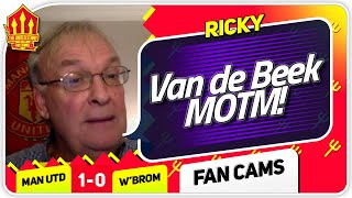 RICKY!! VAN DE BEEK IS A 10! Manchester United 1-0 West Brom Fan Cam