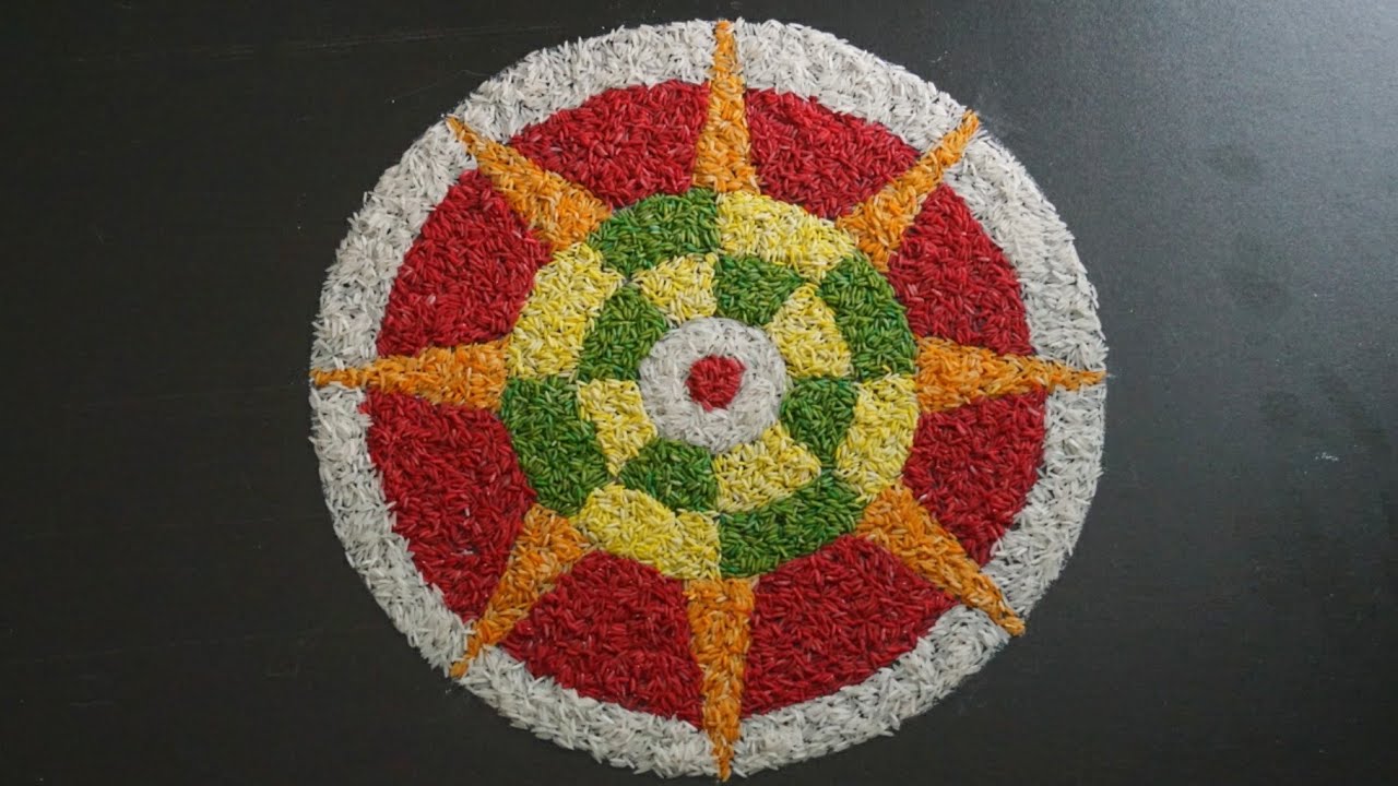 Simple Onam Pookalam || Pookalam Designs For Onam Festival || Onam ...