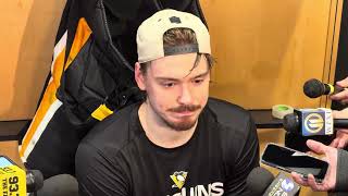 Pittsburgh Penguins Arturs Silovs after 3-2 Win in Game 5 over Philadelphia Flyers 