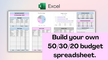The 3 EASY Parts to Making a 50/30/20 Budget with Excel TODAY
