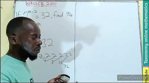 WASSCE 2000: Objective Test Question on Exponential Equation