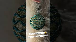 beaded christmas ball #beadingtutorials #beading