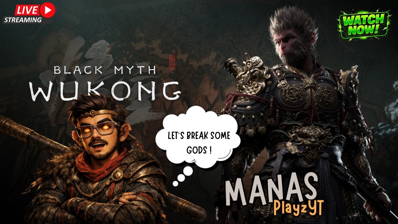 🔴LIVE NOW: BLACK MYTH: WUKONG | ManasPlayzYT #shorts #shortsfeed