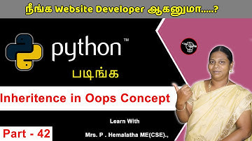 Learn Python - Part 42 | Inheritance in Oops Concept in Python | தமிழ் அகாடமி