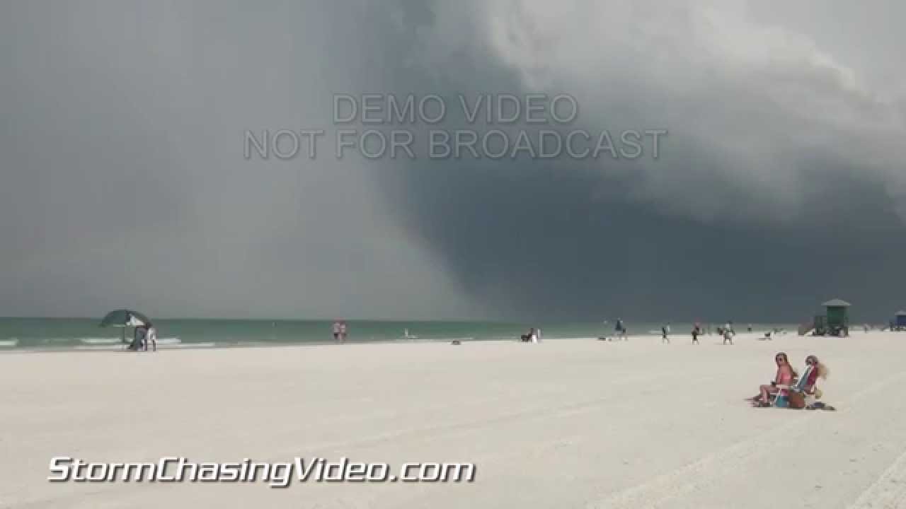 6/11/2014 Sarasota, FL Beach Storm B-Roll