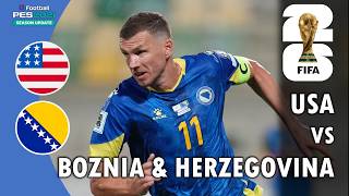 USA VS BOSNIA & HERZEGOVINA | KNOCKOUT STAGE | FIFA WORLD CUP 2026 | eFootball PES 2021 Prediction