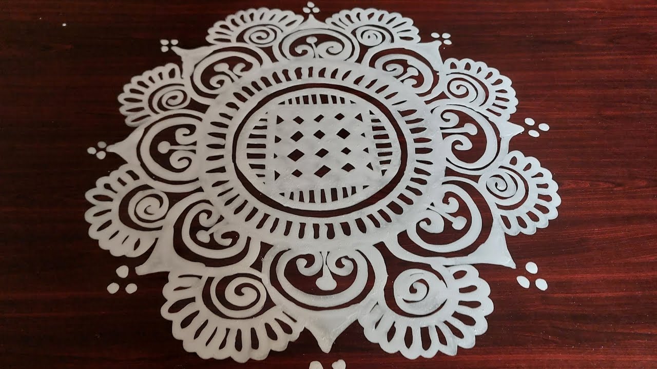 Easy jhoti chita design🌸 / jhoti chita design🌸 / Laxmi puja jhoti chita ...