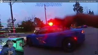 xQc Reacts to State Troopers Witness Shooting While on Traffic Stop