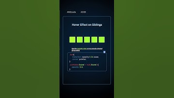 ✨ CSS Sibling Hover Effect Tutorial | HTML CSS | MZCode01 #css #coding #shorts #cssshorts