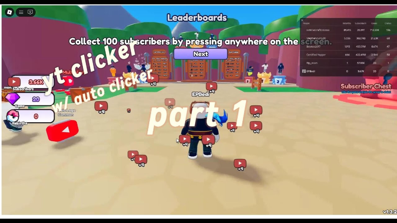 yt clicker with auto clicker part 1 - YouTube