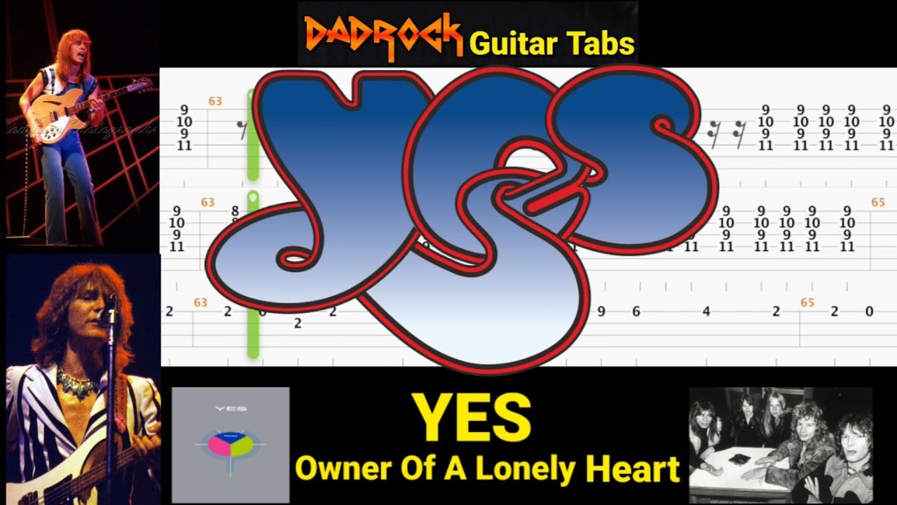 Owner Of A Lonely Heart - YES - Guitar + Bass TABS Lesson