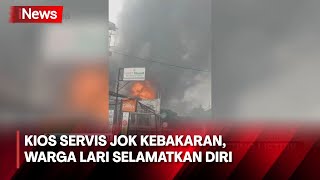 Kios Servis Jok Kebakaran di Jatiwaringin, Warga Lari Selamatkan Diri