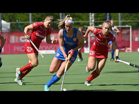 Thrilling Women's Field Hockey Action: Netherlands vs Belgium