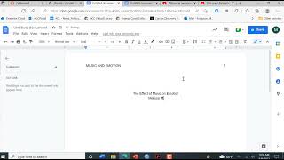 Title page formatting in Google docs