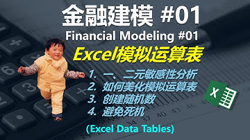 金融建模 01 | 详解模拟运算表（Data Table）的金融运用 | Financial Modeling 01 Excel Data Table