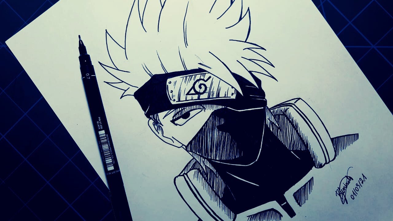 como desenhar o kakashi passo a passo facil