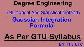 Gaussian Integration Example | Numerical Integral | Numerical and Statistical Method