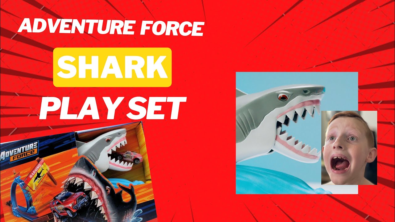 Adventure Force Bash & Bite Shark Play Set - YouTube