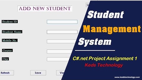 Student Management System Project In C# .net #Assignment_1 #Student_management_system #.net #project