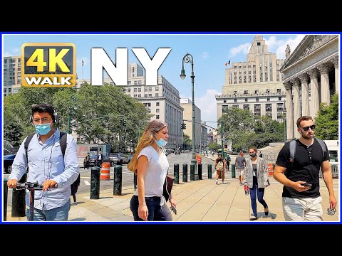 【4K】WALK New York City Hall NY USA 4k video NYC Travel vlog