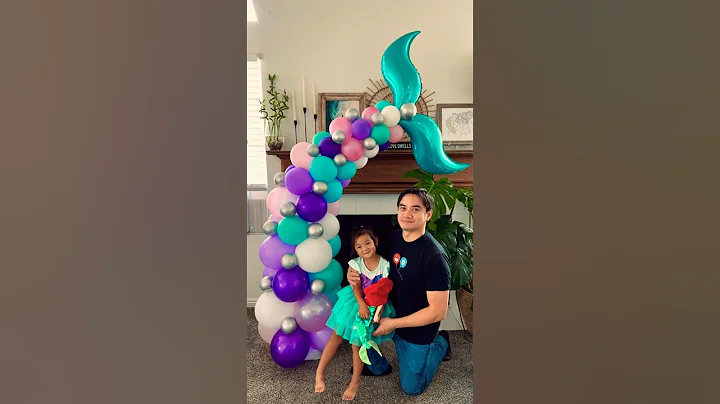 Mermaid Tail Balloon Decoration🧜‍♀️❤️ 🧜‍♂️ Super Easy Set-up☺️ #balloon #mermaid