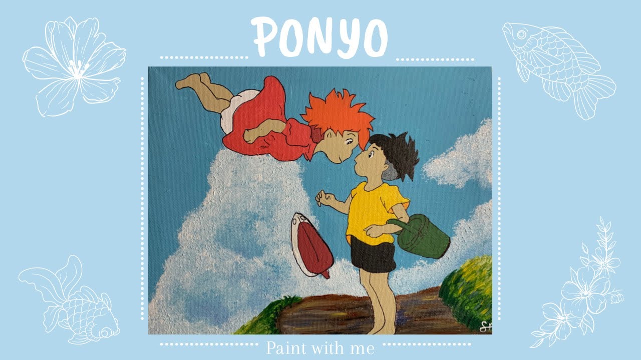 Studio Ghibli painting || ๐ Ponyo ๐ || Paint with me - YouTube