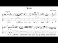Spain / Tom Quayle solo Transcriptions Tab & Sheet Music