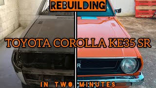 Rebuilding a Toyota Corolla KE35 SR in 2 minutes!
