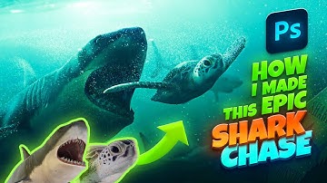 How I created an Epic SHARK CHASE  in Photoshop | Breakdown - Photo Manipulation | Fantart Studios