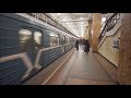 Russia, Moscow, metro ride from Комсомо́льская to Красносе́льская