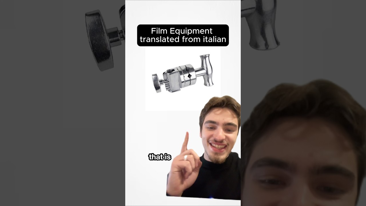 Оборудование для съёмки (перевод с итальянского) 😂