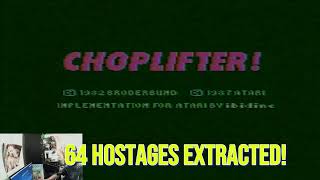 Choplifter! Perfect game 64 Hostages Extracted - Gameplay on ATARI 7800 2025