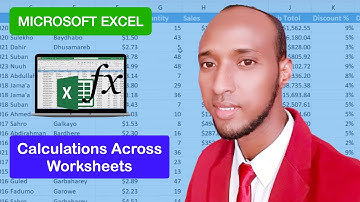 Microsoft Excel, Casharka 6aad: Calculations Across Worksheets