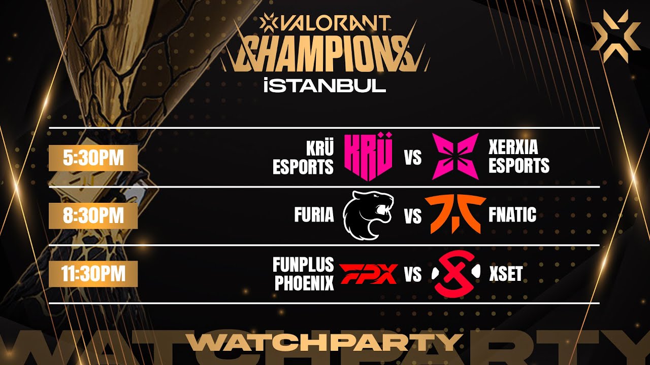 VCT Champions 2022 Watchparty Day 6 | KRU vs XERXIA, FURIA vs FNATIC, FPX vs XSET | GodspeedxD Live