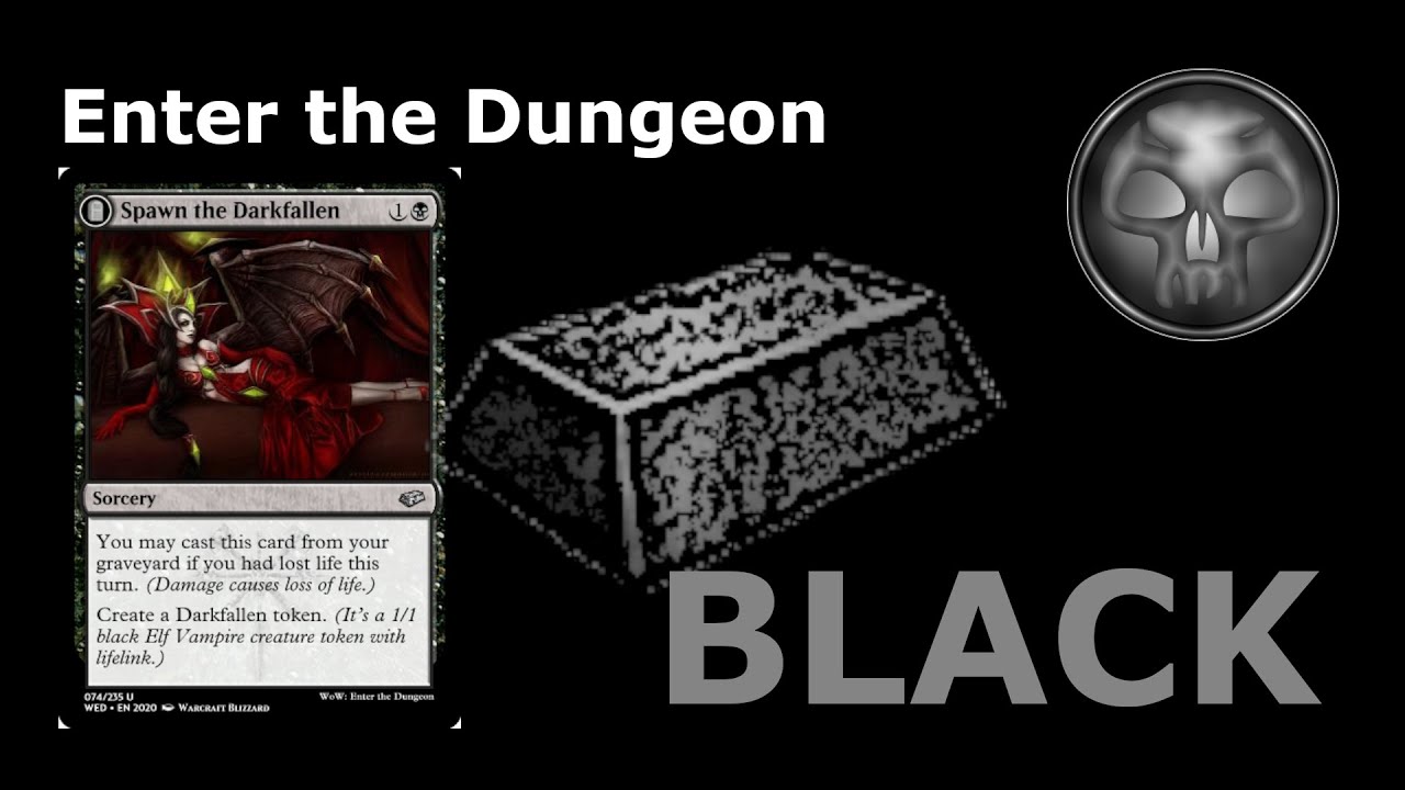 Enter the Dungeon Black | World of Cardcraft | Custom Magic Cards