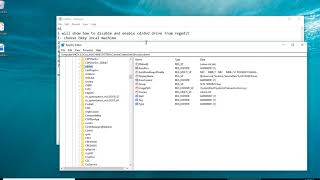 enable and disable cd / dvd from registry