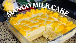 Mango milk cake easy and delicious recipe 😋 😍 #mangorecipe 