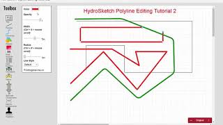 HydroSketch Polyline editing Tutorial 2