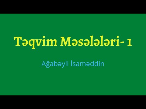 Video: Təqvim Necədir