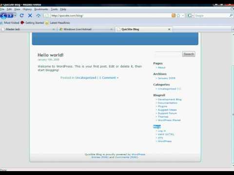 WordPress Lesson 2 LogOn