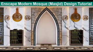 Enscape Mosque (Masjid) Design  render full workflow | Enscape Tutorial | Sketchup Tutorial