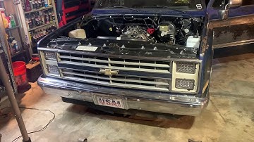 Quick start up of 1986 C10 LS- [OPEN HEADERS]